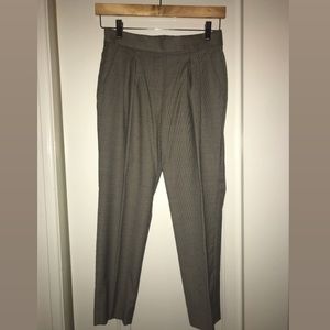 Aritzia plaid trousers with half elastic waistband